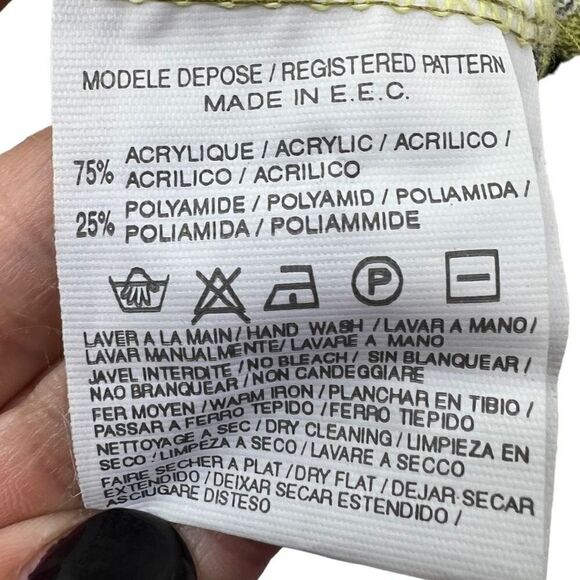 Kookai Women's Space Dye Knitted Button-Up V-Neck Sweater Cardigan Yellow Size 1 - Picture 8 of 9